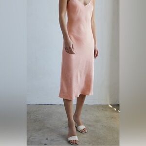 Aritzia Wilfred Only Slip Satin Midi Dress